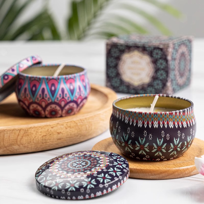 1/4PCS 빈티지 향초 소이 왁스 캔들 항아리 꽃 향 - Home Fragrance Scented Candle 리뷰 및 가격